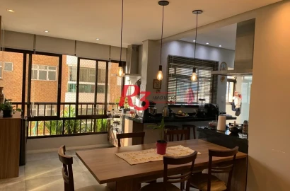 Apartamento com 3 dormitórios à venda, 115 m² por R$ 1.400.000,00 - Gonzaga - Santos/SP