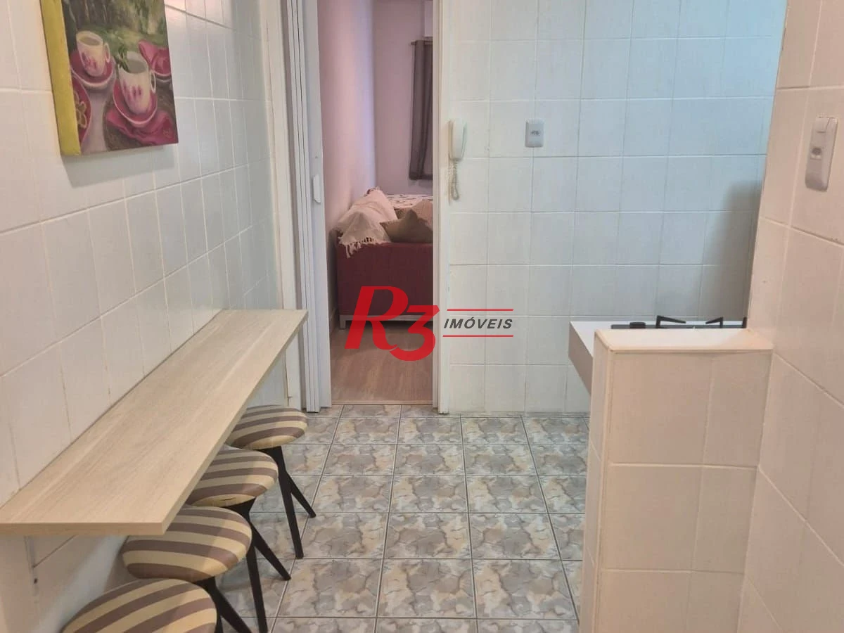 Kitnet com 1 dormitório para alugar, 30 m² por R$ 3.000,00/mês - Boqueirão - Santos/SP