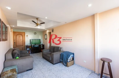 Apartamento com 2 dormitórios à venda, 75 m² por R$ 545.000,00 - Campo Grande - Santos/SP