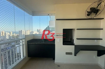 Apartamento para alugar, 150 m² por R$ 9.547,78/mês - Marapé - Santos/SP