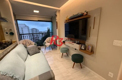 Apartamento com 2 dormitórios para alugar, 63 m² por R$ 4.800,00/mês - Marapé - Santos/SP