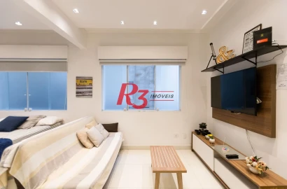 Studio com 1 dormitório à venda, 31 m² por R$ 350.000,00 - Embaré - Santos/SP