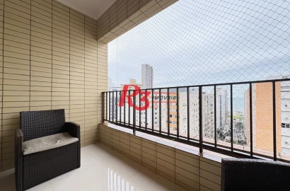 Apartamento para alugar, 150 m² por R$ 7.500,02/mês - Aparecida - Santos/SP