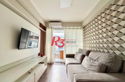 Apartamento com 1 dormitório, 45 m² - venda por R$ 750.000,00 ou aluguel por R$ 5.000,00/ano - Ponta da Praia - Santos/SP