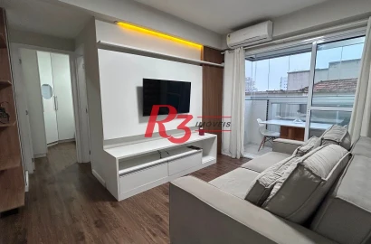 Apartamento com 1 dormitório, 45 m² - venda por R$ 750.000,00 ou aluguel por R$ 5.000,00/ano - Ponta da Praia - Santos/SP