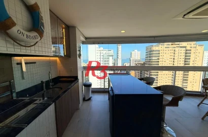 Apartamento com 3 dormitórios à venda, 164 m² por R$ 3.400.000,00 - Aparecida - Santos/SP
