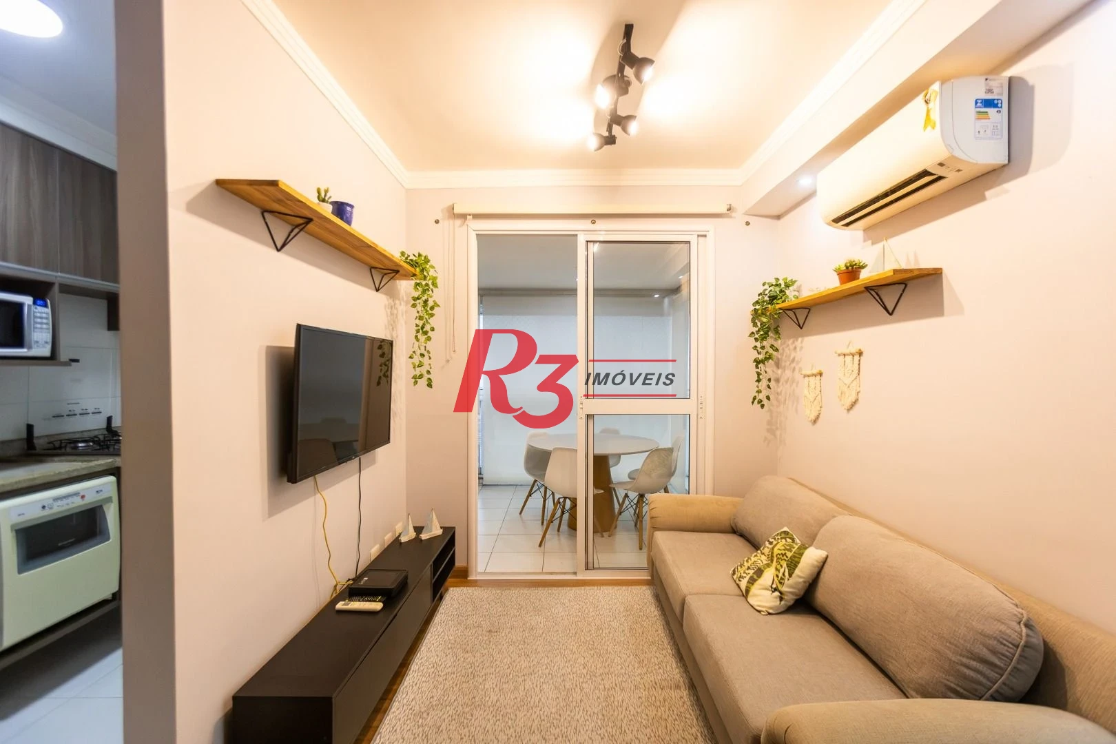 Apartamento com 1 dormitório para alugar, 49 m² por R$ 5.500,02/mês - Ponta da Praia - Santos/SP