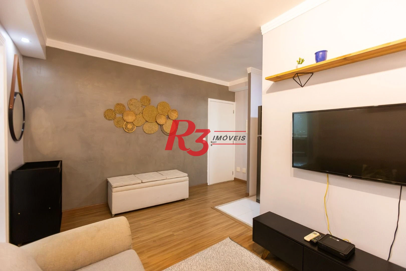 Apartamento com 1 dormitório para alugar, 49 m² por R$ 5.500,02/mês - Ponta da Praia - Santos/SP