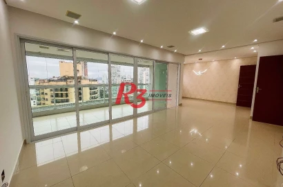 Apartamento para alugar, 168 m² por R$ 17.000,00/mês - Ponta da Praia - Santos/SP