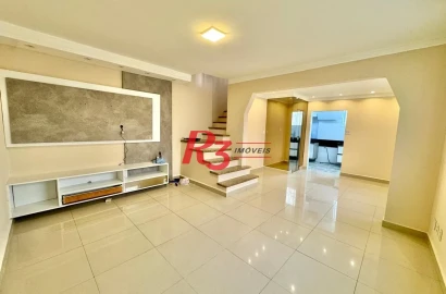 Sobrado com 3 dormitórios para alugar, 108 m² por R$ 5.500,00/mês - Embaré - Santos/SP