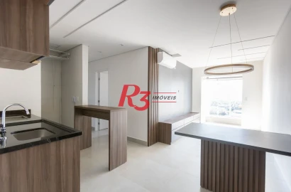 Apartamento com 2 dormitórios à venda, 56 m² por R$ 750.000,00 - Macuco - Santos/SP