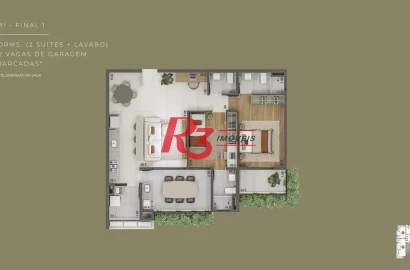 Apartamento com 2 dormitórios à venda, 93 m² por R$ 1.939.610 - Boqueirão - Santos/SP