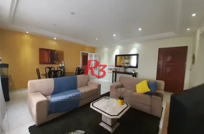 Apartamento com 3 dormitórios para alugar, 130 m² por R$ 7.800,02/mês - Ponta da Praia - Santos/SP