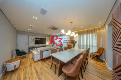 Apartamento com 4 dormitórios à venda, 133 m² por R$ 2.200.000,00 - Boqueirão - Santos/SP