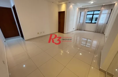 Apartamento com 2 dormitórios para alugar, 107 m² por R$ 6.000,00/mês - Aparecida - Santos/SP