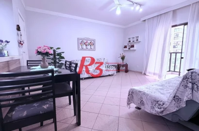 Apartamento com 2 dormitórios para alugar, 99 m² por R$ 6.000,00/mês - Boqueirão - Santos/SP
