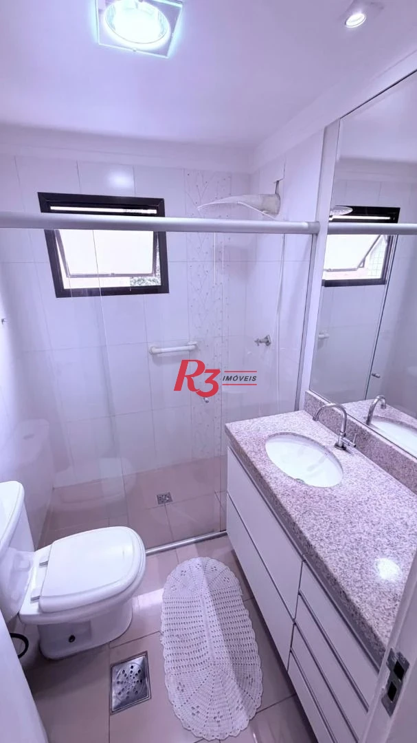 Apartamento com 2 dormitórios para alugar, 99 m² por R$ 6.000,00/mês - Boqueirão - Santos/SP