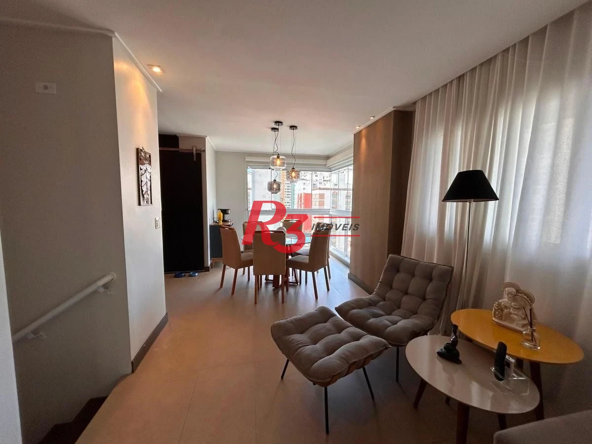 Apartamento Duplex com 2 dormitórios à venda, 100 m² por R$ 1.400.000,00 - Pompéia - Santos/SP