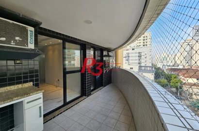 Apartamento com 3 dormitórios à venda, 122 m² por R$ 1.250.000,00 - Pompéia - Santos/SP