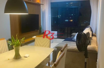 Apartamento com 2 dormitórios à venda, 70 m² por R$ 490.000,00 - Campo Grande - Santos/SP