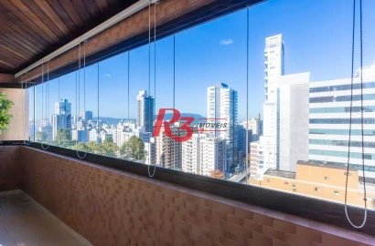 Apartamento com 2 dormitórios à venda, 173 m² por R$ 1.650.000,00 - Embaré - Santos/SP