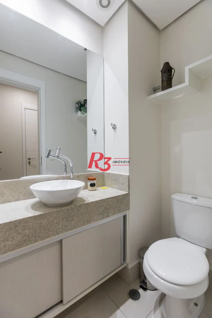 Apartamento com 1 dormitório para alugar, 47 m² por R$ 5.300,02/mês - Boqueirão - Santos/SP