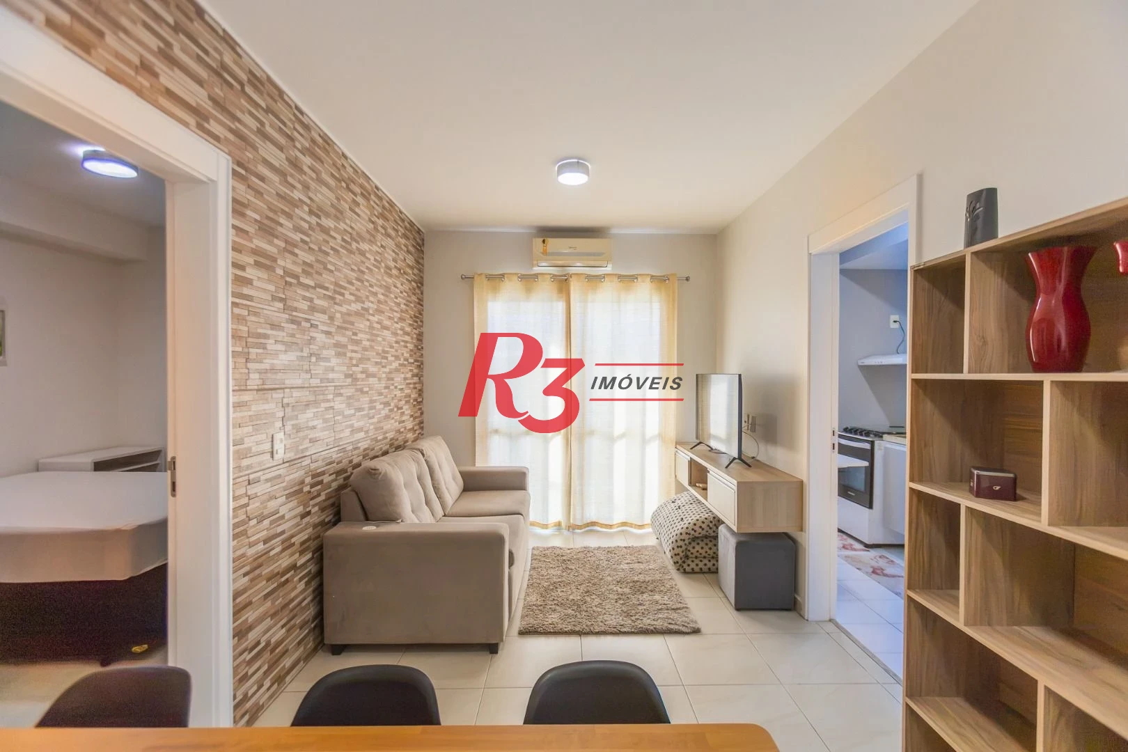 Apartamento com 1 dormitório para alugar, 47 m² por R$ 5.300,02/mês - Boqueirão - Santos/SP