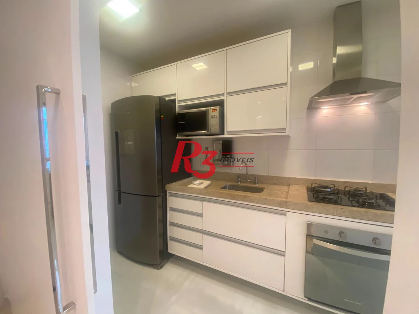 Apartamento com 1 dormitório para alugar, 49 m² por R$ 4.000,00/mês - Macuco - Santos/SP