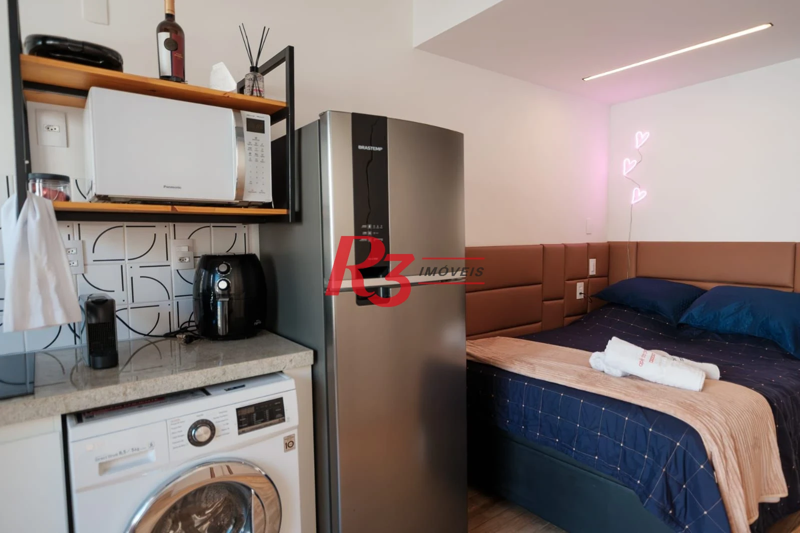 Studio com 1 dormitório para alugar, 34 m² por R$ 4.000,00/mês - Boqueirão - Santos/SP