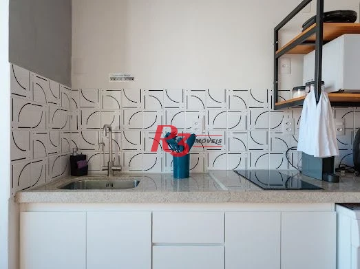Studio com 1 dormitório para alugar, 34 m² por R$ 4.000,00/mês - Boqueirão - Santos/SP