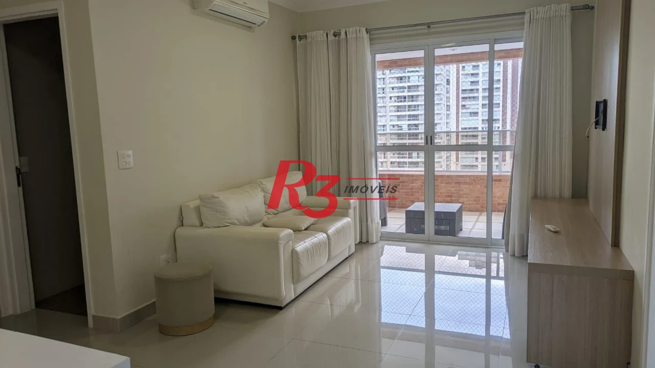 Apartamento com 1 dormitório para alugar, 59 m² por R$ 4.300,01/ano - Boqueirão - Santos/SP