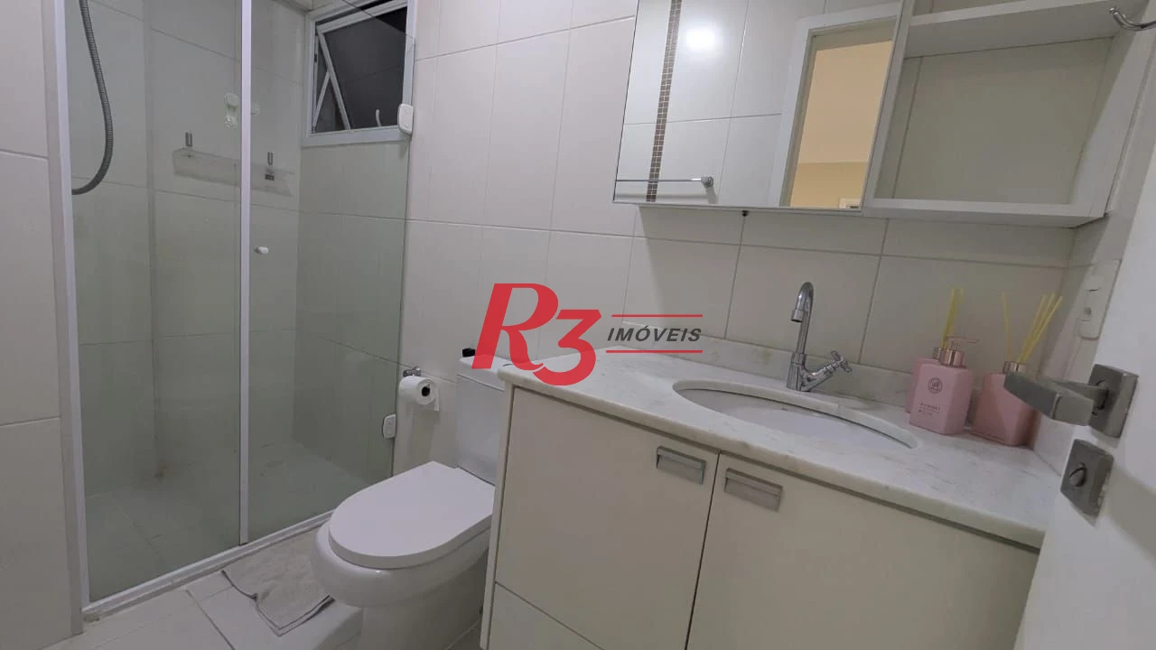 Apartamento com 1 dormitório para alugar, 59 m² por R$ 4.300,01/ano - Boqueirão - Santos/SP
