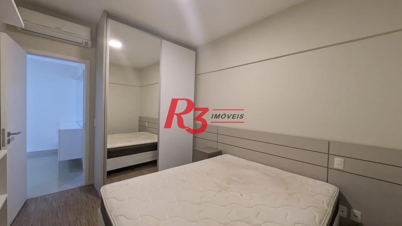 Apartamento com 1 dormitório para alugar, 59 m² por R$ 4.300,01/ano - Boqueirão - Santos/SP