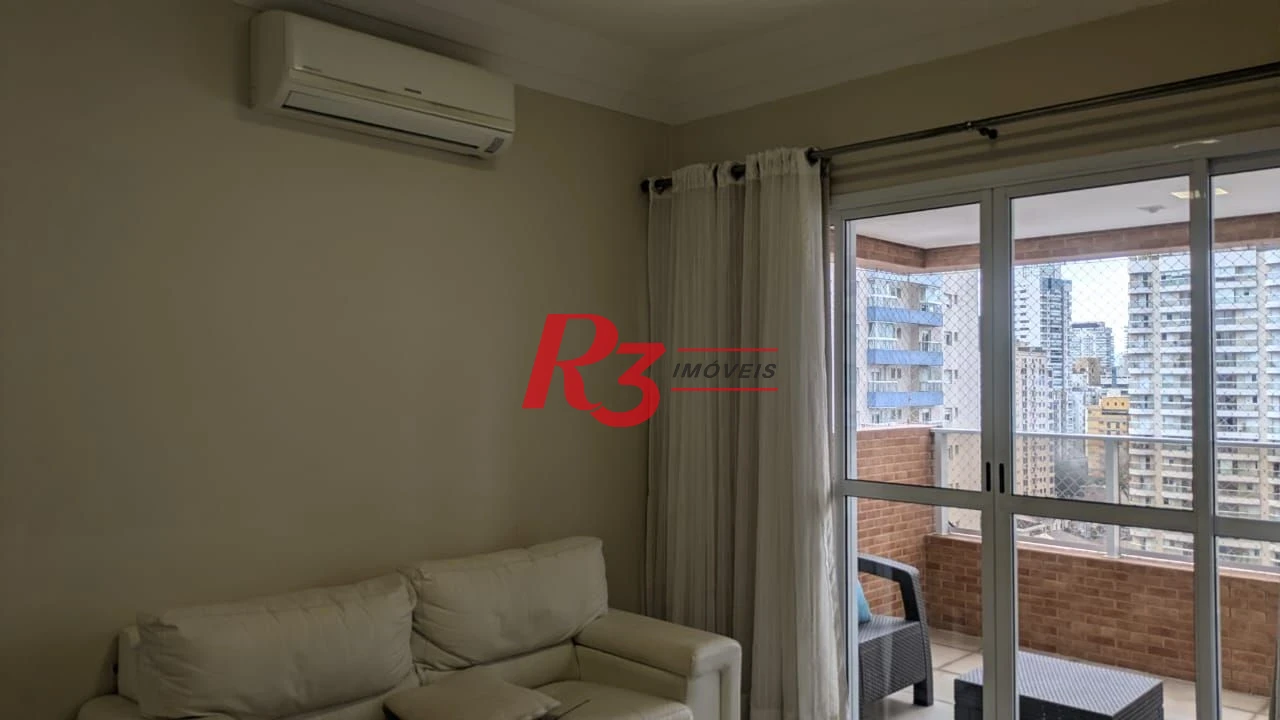 Apartamento com 1 dormitório para alugar, 59 m² por R$ 4.300,01/ano - Boqueirão - Santos/SP