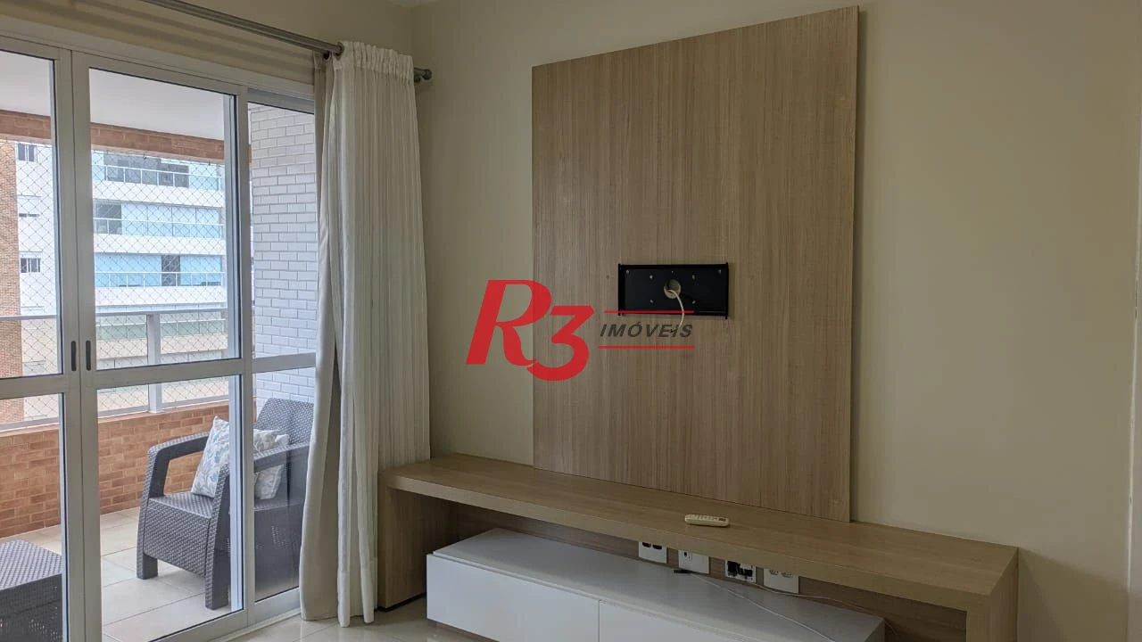 Apartamento com 1 dormitório para alugar, 59 m² por R$ 4.300,01/ano - Boqueirão - Santos/SP
