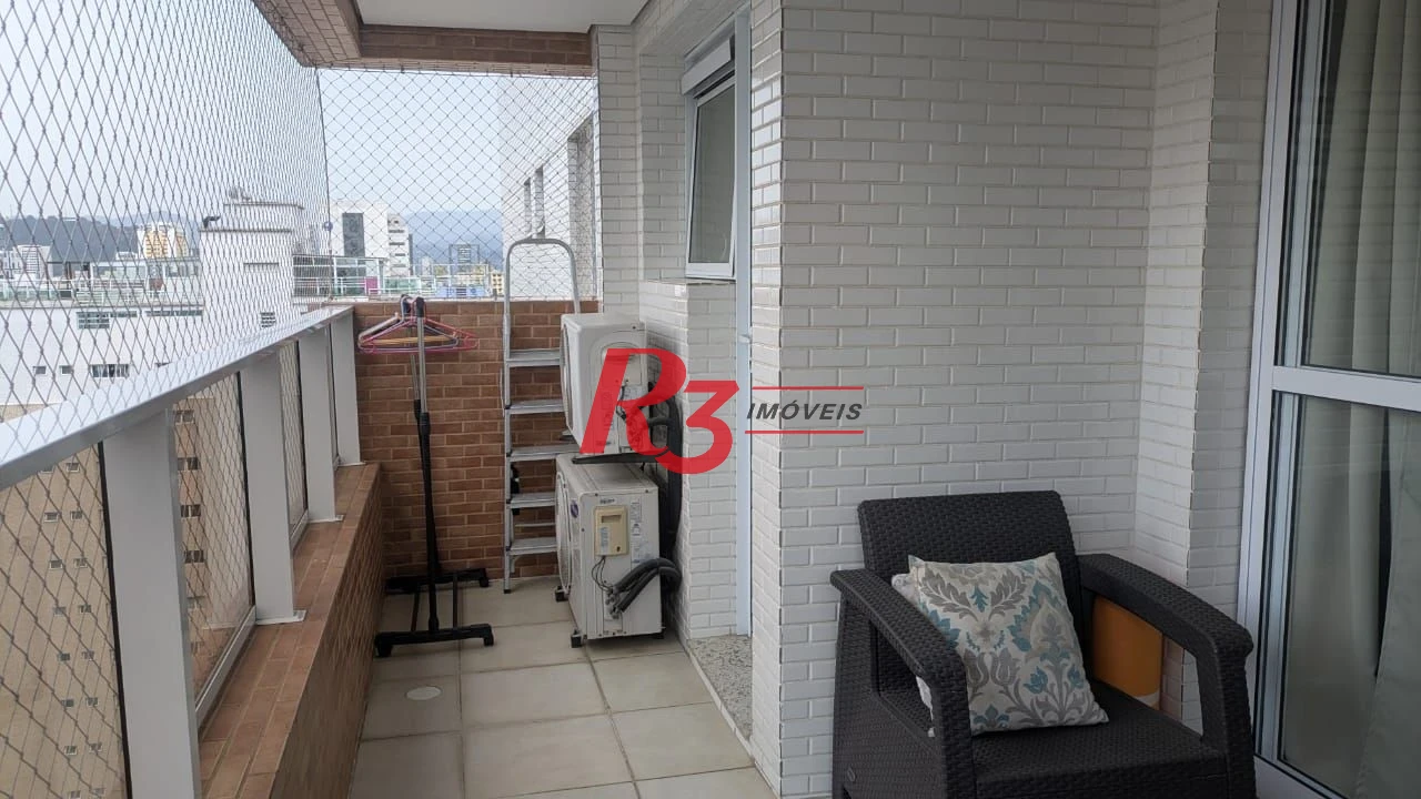 Apartamento com 1 dormitório para alugar, 59 m² por R$ 4.300,01/ano - Boqueirão - Santos/SP