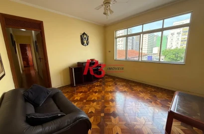 Apartamento com 2 dormitórios para alugar, 116 m² por R$ 3.900,00/mês - Pompéia - Santos/SP