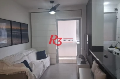 Apartamento com 1 dormitório à venda, 46 m² por R$ 740.000,00 - Boqueirão - Santos/SP