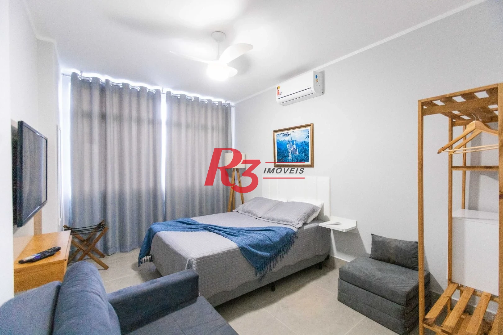 Apartamento com 1 dormitório à venda (porteira fechada), 44 m² - José Menino - Santos/SP