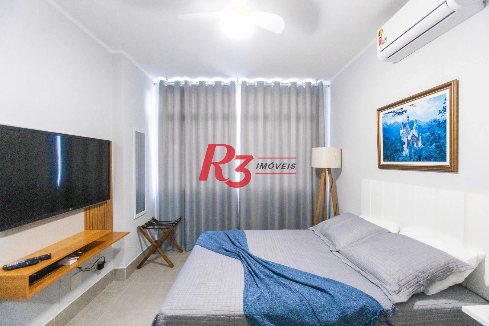 Apartamento com 1 dormitório à venda (porteira fechada), 44 m² - José Menino - Santos/SP