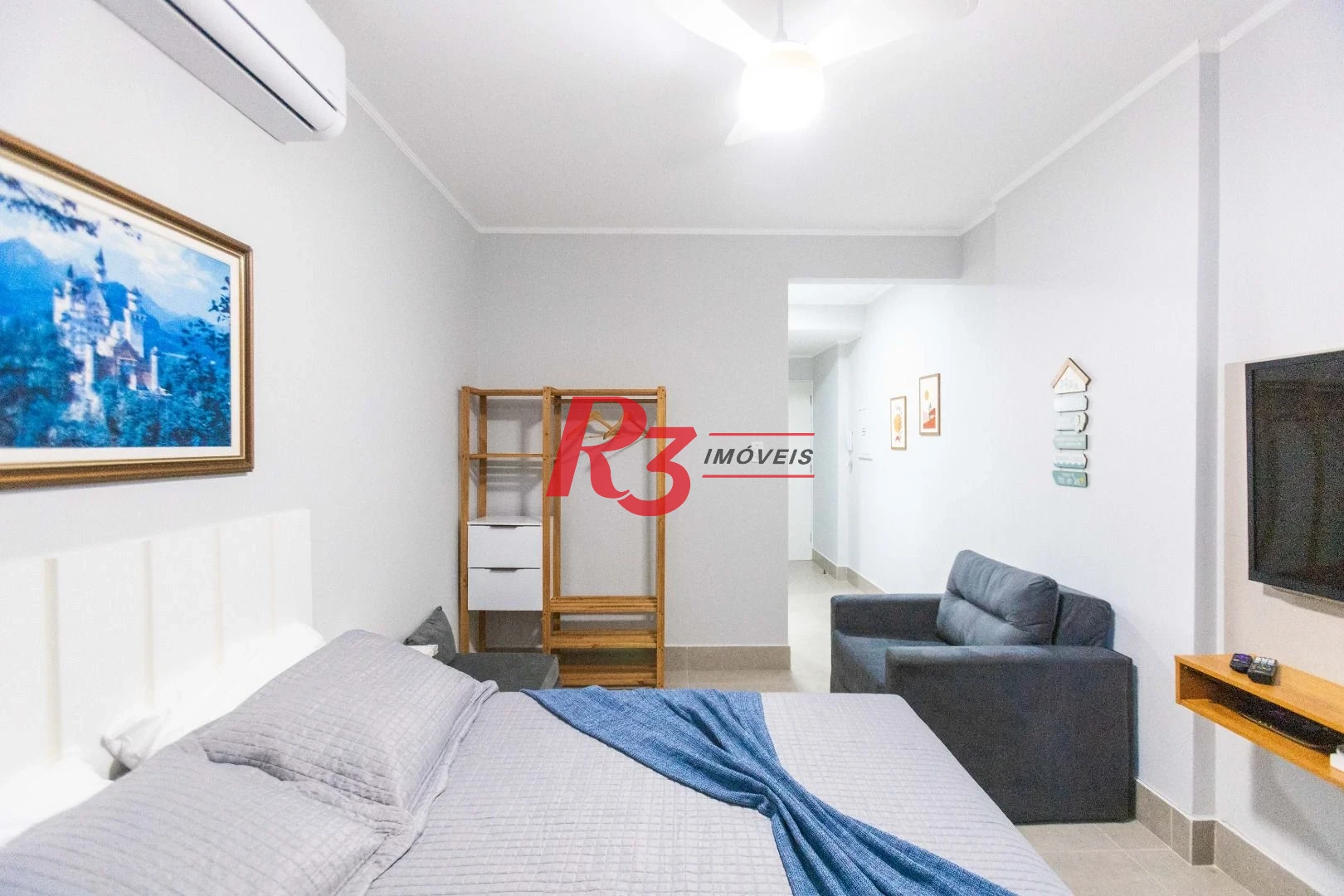 Apartamento com 1 dormitório à venda (porteira fechada), 44 m² - José Menino - Santos/SP