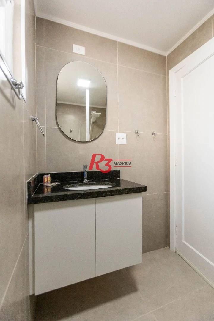 Apartamento com 1 dormitório à venda (porteira fechada), 44 m² - José Menino - Santos/SP
