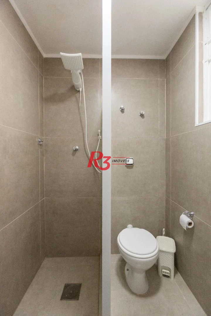Apartamento com 1 dormitório à venda (porteira fechada), 44 m² - José Menino - Santos/SP