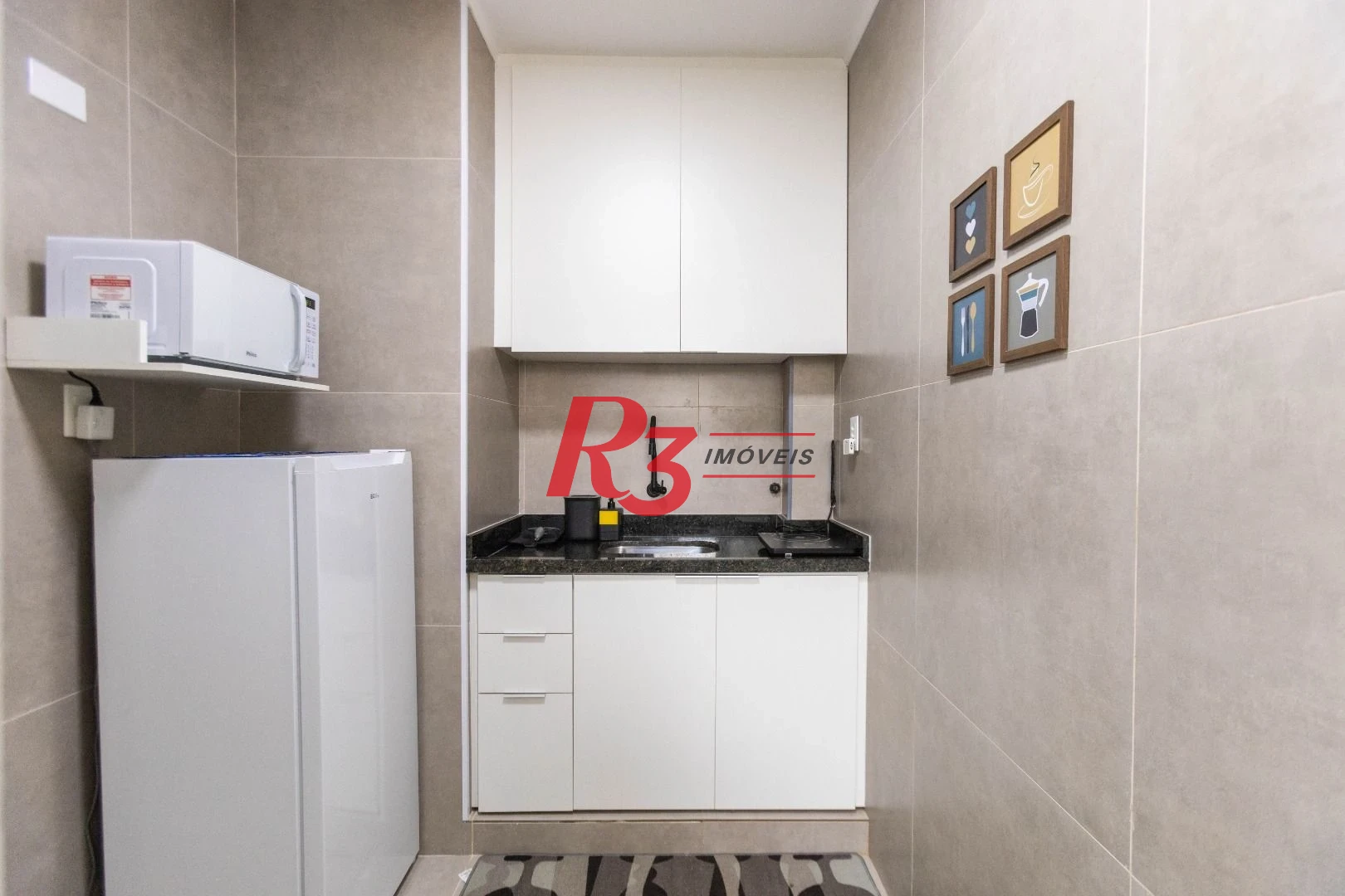 Apartamento com 1 dormitório à venda (porteira fechada), 44 m² - José Menino - Santos/SP
