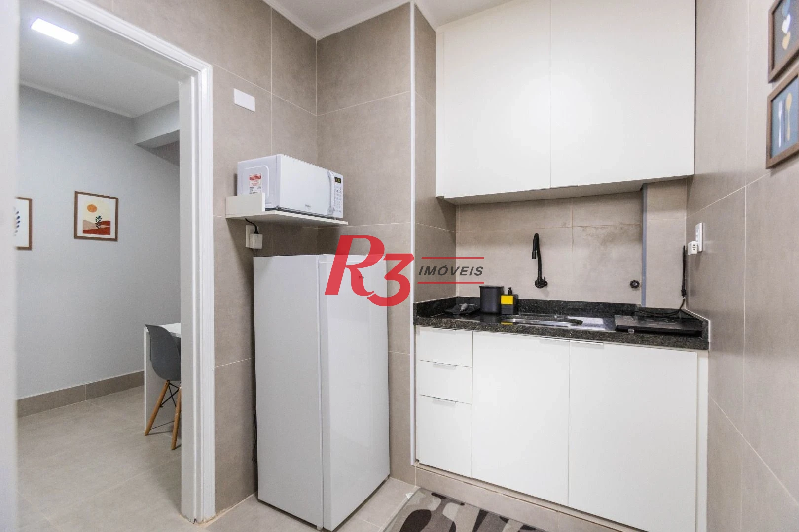 Apartamento com 1 dormitório à venda (porteira fechada), 44 m² - José Menino - Santos/SP