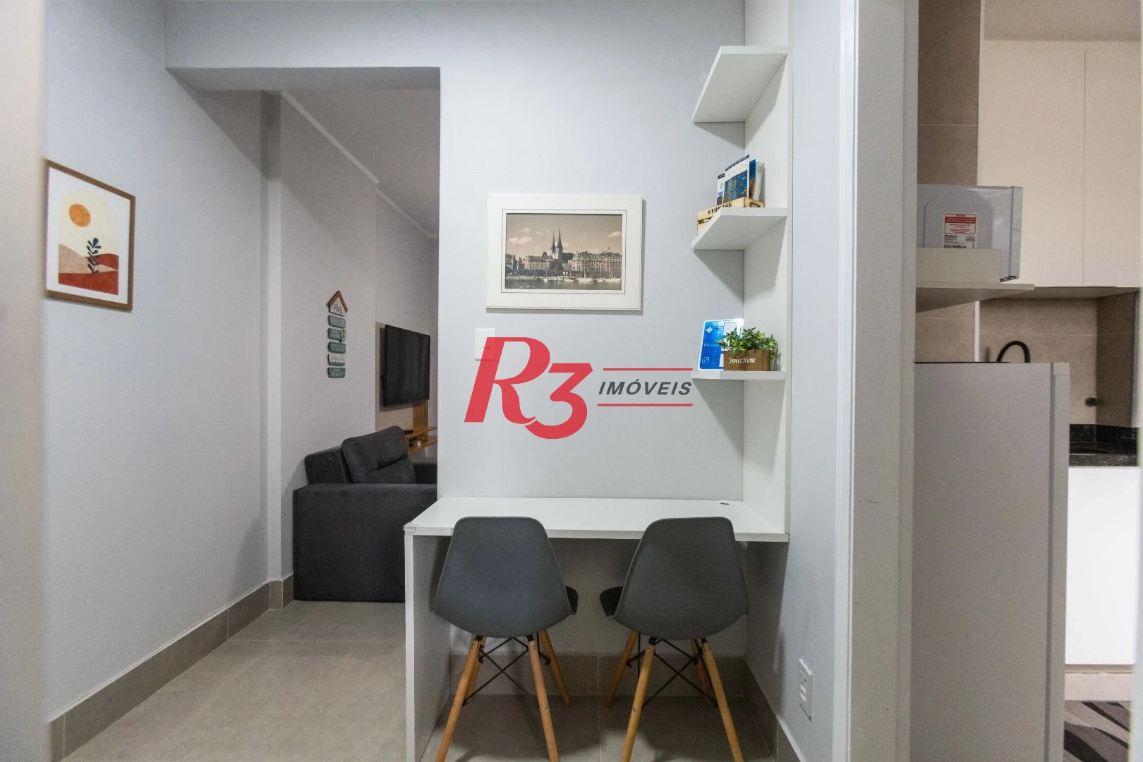 Apartamento com 1 dormitório à venda (porteira fechada), 44 m² - José Menino - Santos/SP