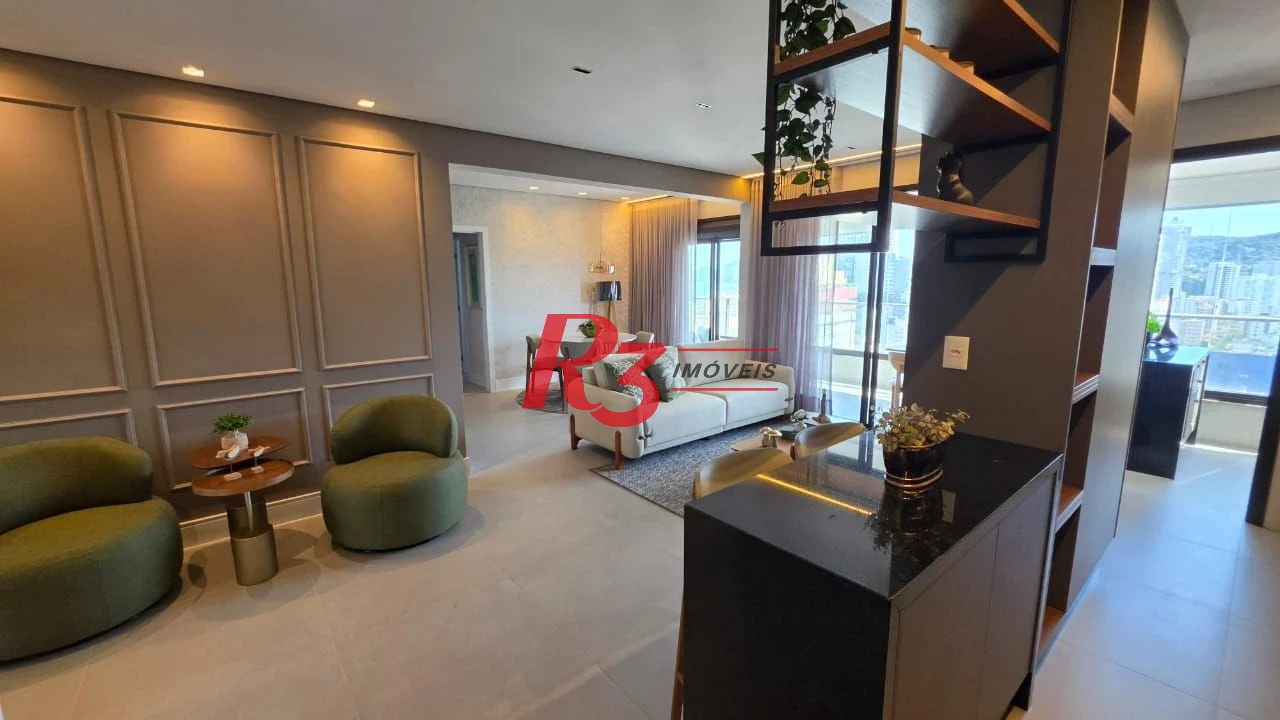 Apartamento com 2 dormitórios, 84 m² - venda por R$ 2.650.000,00 ou aluguel por R$ 14.780,00/mês - Gonzaga - Santos/SP
