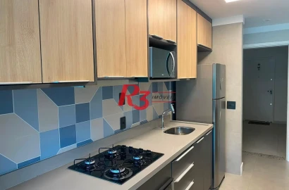 Apartamento com 1 dormitório para alugar, 48 m² por R$ 4.200,02/mês - José Menino - Santos/SP