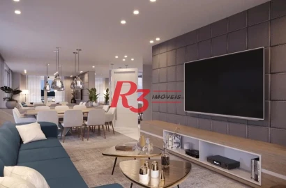Apartamento com 3 dormitórios à venda, 218 m² por R$ 4.400.000,00 - Ponta da Praia - Santos/SP