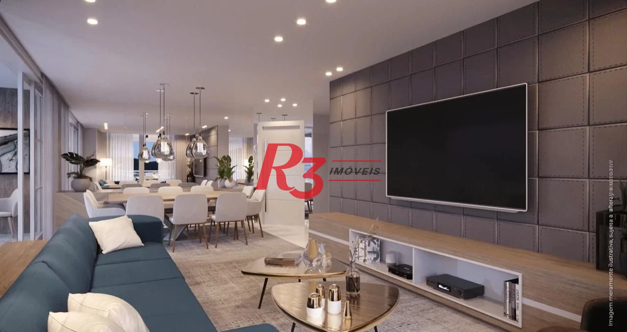 Apartamento com 3 dormitórios à venda, 218 m² por R$ 4.400.000,00 - Ponta da Praia - Santos/SP
